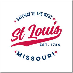 Vintage St Louis Missouri Gateway to the West USA City Posters and Art